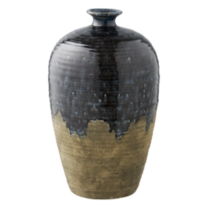 Keramik-vase-Mørkeblå-nr1 Keramik vase i mørkeblå – Ø27 × H44,5 cm