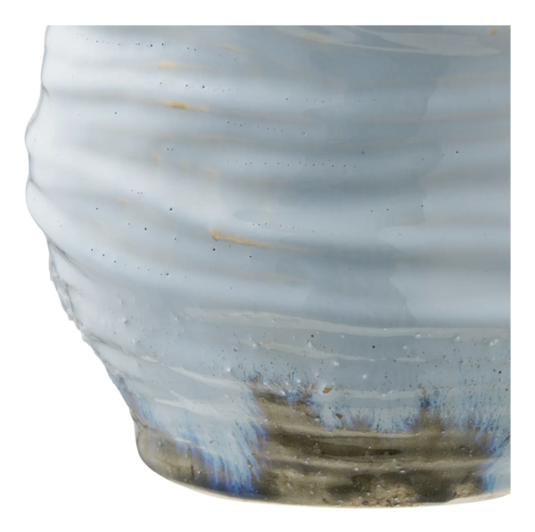 blå-vase-nr5 Keramik vase i lyseblå