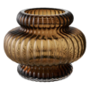 brun-vase-nr1 Mundblæst vase i smoked brun – Ø20 × H16 cm