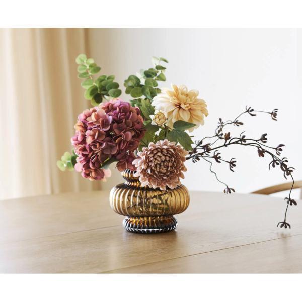 brun-vase-nr2 Mundblæst vase i smoked brun – Ø20 × H16 cm