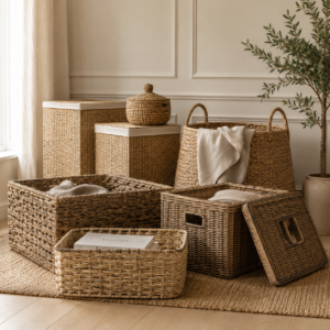 Antik dekorations krukke i metal – Beige