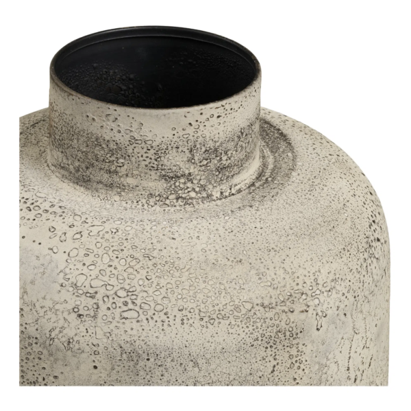 gulvvase-nr4 Antik dekorations krukke i metal – Beige